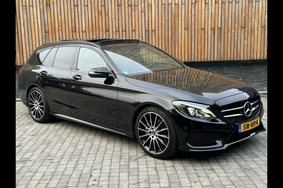 Mercedes-Benz C-Klasse Estate 180 AMG-line Automaat | Panoramadak | Lederen bekleding | Stoelverwarming | Burmester Audio | Achteruitrijcamera | LED ve