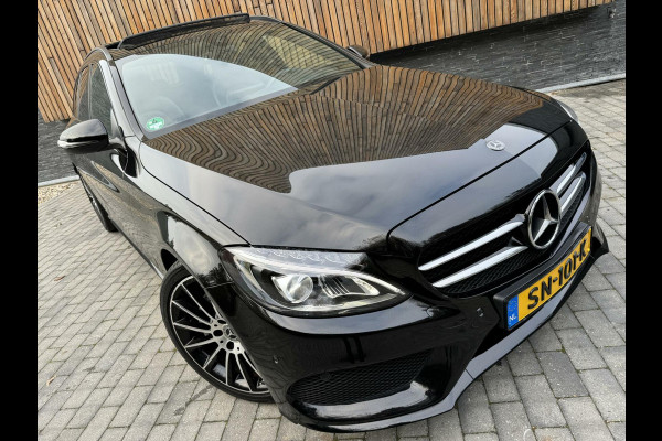 Mercedes-Benz C-Klasse Estate 180 AMG-line Automaat | Panoramadak | Lederen bekleding | Stoelverwarming | Burmester Audio | Achteruitrijcamera | LED ve