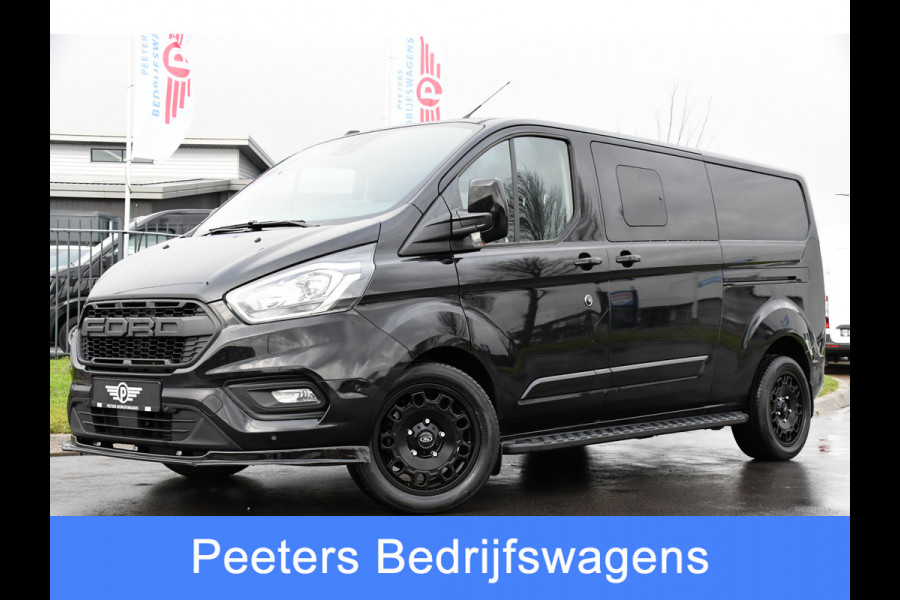 Ford Transit Custom 320 2.0 TDCI L2H1 Black Edition DC Adaptieve Cruise, Camera, Carplay, 170PK, Automaat, LED, Trekhaak, Sensoren,  UNIEK!