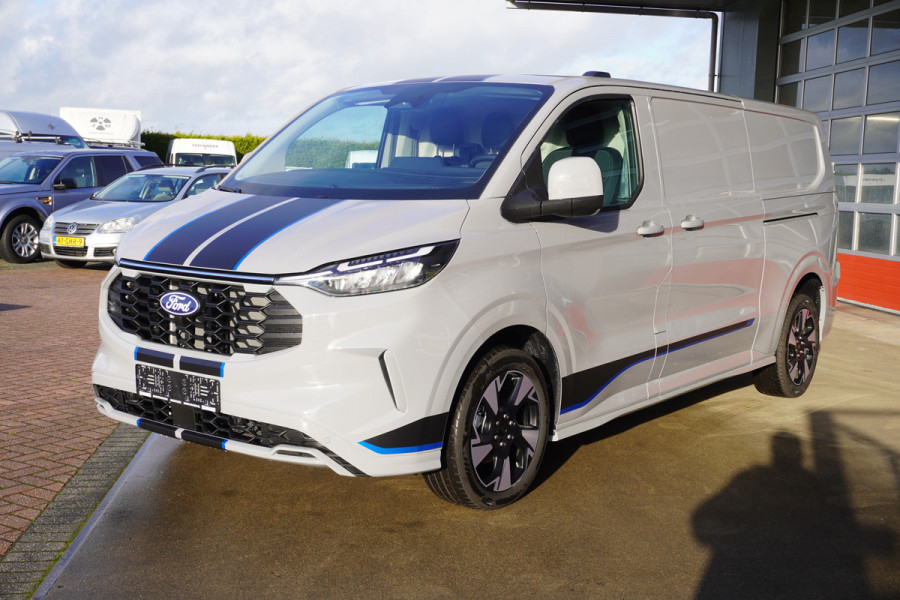 Ford Transit Custom 300L 2.0 TDCI 170PK L2H1 Sport Automaat Schuifdeur L / R Airco | Adap.Cruise | Navi | Camera | Blis | 19" Lm velgen