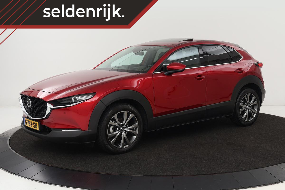 Mazda CX-30 2.0 SkyActive-X Luxury | Schuifdak | 360 camera | Leder | Stoel & stuurverwarming | Adaptive cruise | Bose Sound | Carplay | Full LED | Navigatie