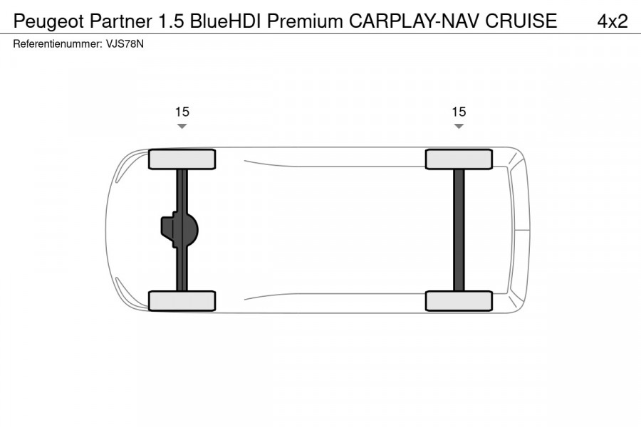 Peugeot Partner 1.5 BlueHDI Premium CARPLAY-NAV CRUISE