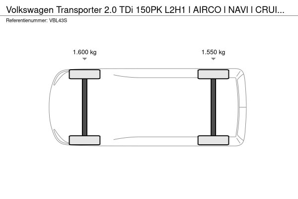 Volkswagen Transporter 2.0 TDi 150PK L2H1 l AIRCO l NAVI l CRUISE CONTROL