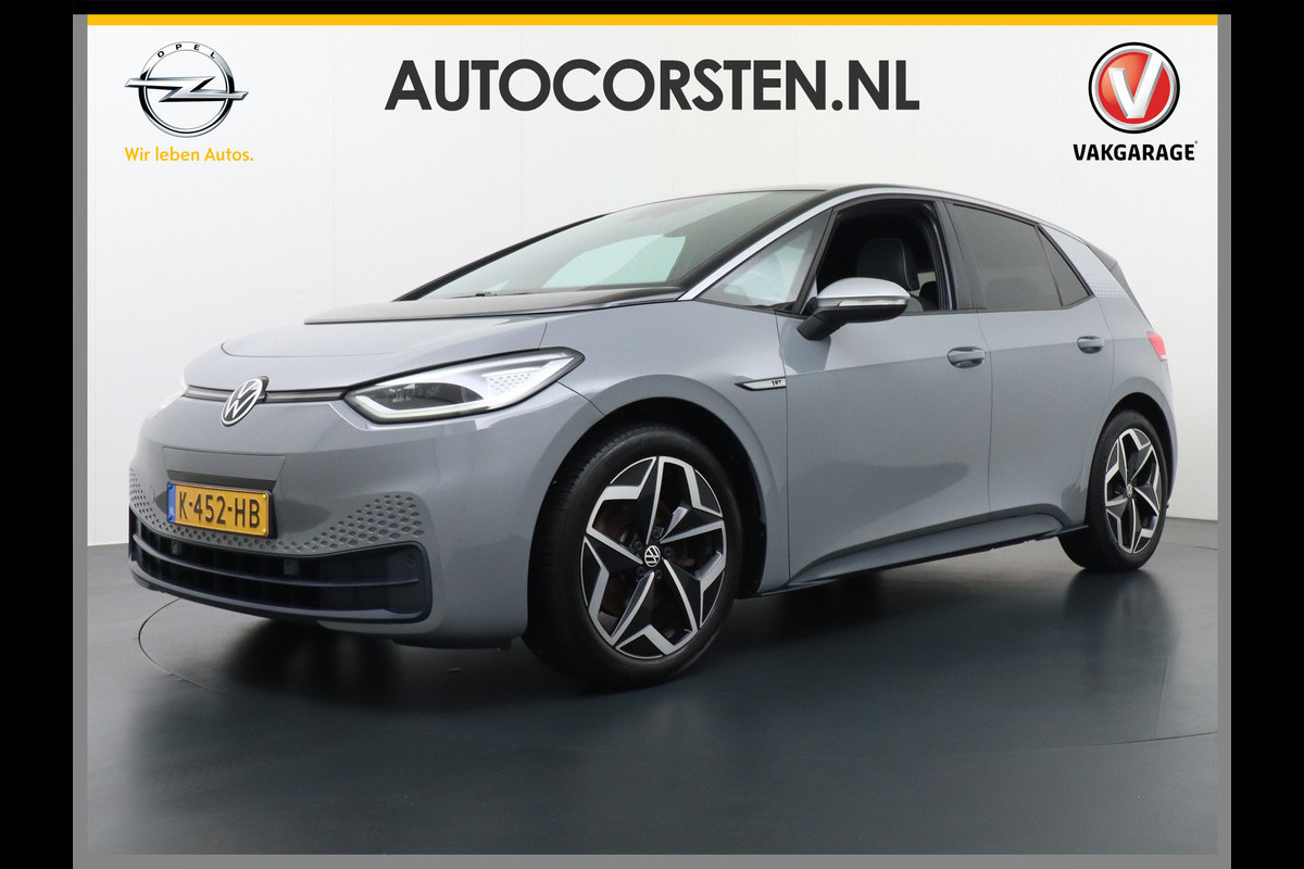 Volkswagen ID.3 AUT. 204pk 58kWh Adap.Cruise Apple Carplay Android Mirror Link 19" Matrix led IQ-.Drive Auto-Pilot Navi-discover-Pro Ecc Camera  Vermoeidheids herkenning Rijstrooksensor Bluetooth Keyless DAB Pdc Usb 19''LM Achteropkomend verkeer waarschuwing Orig.NLse Auto Dealer-Onderhouden 43.000 nieuw!