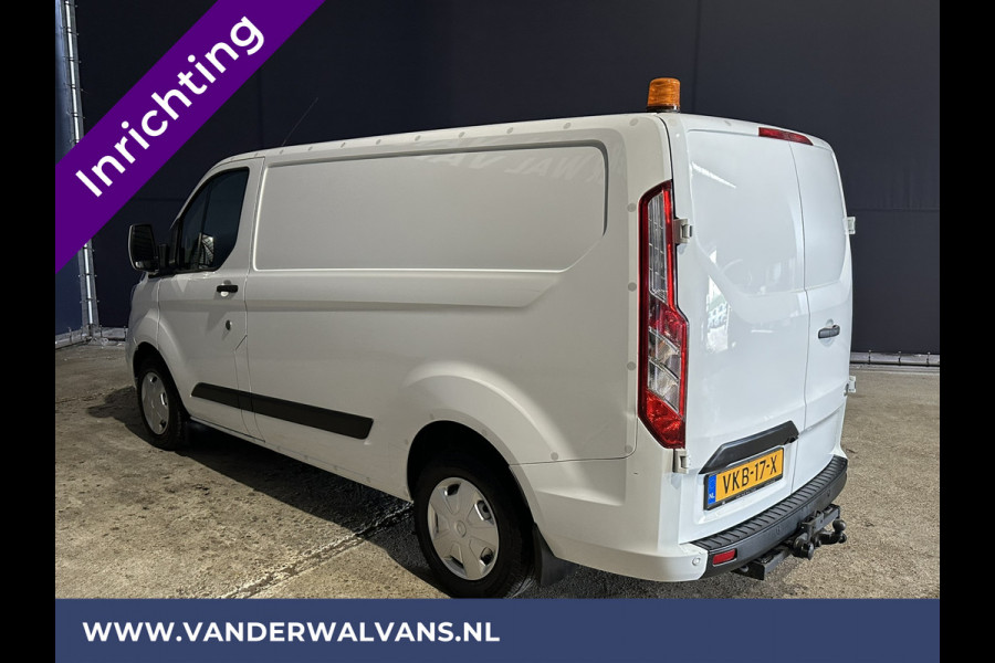 Ford Transit Custom 2.0 TDCI **BPM VRIJ voor de Ondernemer** L1H1 inrichting Euro6 Airco | Camera | LED | Apple Carplay | 2500kg Trekhaak Android Auto, Cruisecontrol, Parkeersensoren, Bijrijdersbank