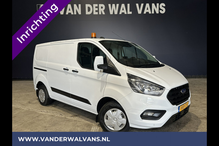 Ford Transit Custom 2.0 TDCI **BPM VRIJ voor de Ondernemer** L1H1 inrichting Euro6 Airco | Camera | LED | Apple Carplay | 2500kg Trekhaak Android Auto, Cruisecontrol, Parkeersensoren, Bijrijdersbank