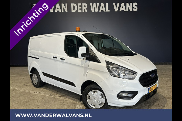 Ford Transit Custom 2.0 TDCI **BPM VRIJ voor de Ondernemer** L1H1 inrichting Euro6 Airco | Camera | LED | Apple Carplay | 2500kg Trekhaak Android Auto, Cruisecontrol, Parkeersensoren, Bijrijdersbank