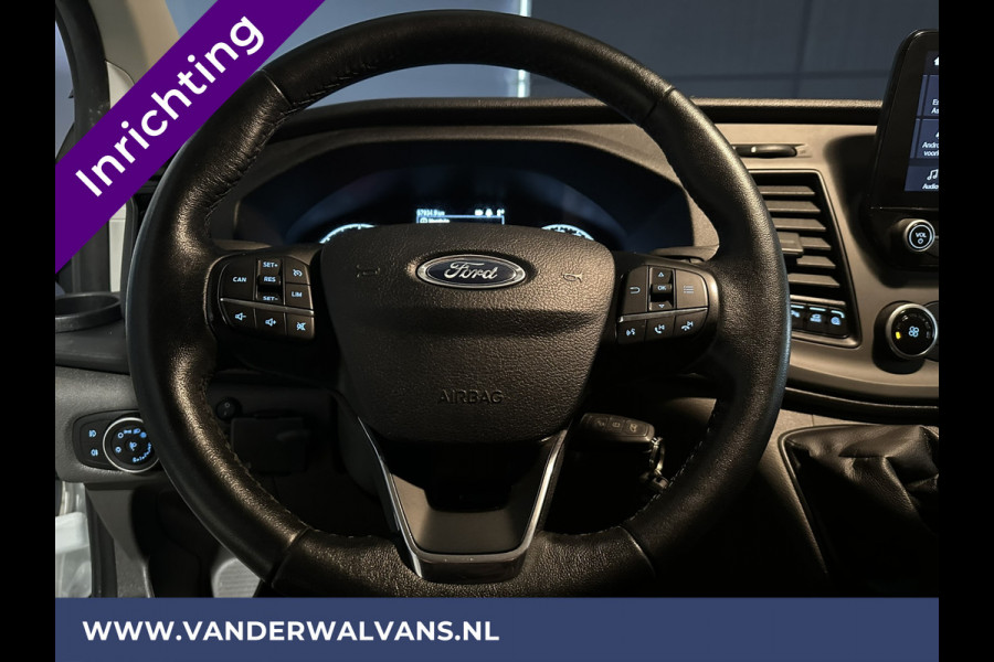 Ford Transit Custom 2.0 TDCI **BPM VRIJ voor de Ondernemer** L1H1 inrichting Euro6 Airco | Camera | LED | Apple Carplay | 2500kg Trekhaak Android Auto, Cruisecontrol, Parkeersensoren, Bijrijdersbank