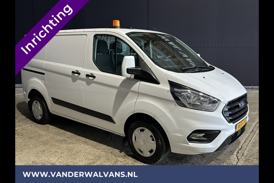 Ford Transit Custom 2.0 TDCI **BPM VRIJ voor de Ondernemer** L1H1 inrichting Euro6 Airco | Camera | LED | Apple Carplay | 2500kg Trekhaak Android Auto, Cruisecontrol, Parkeersensoren, Bijrijdersbank