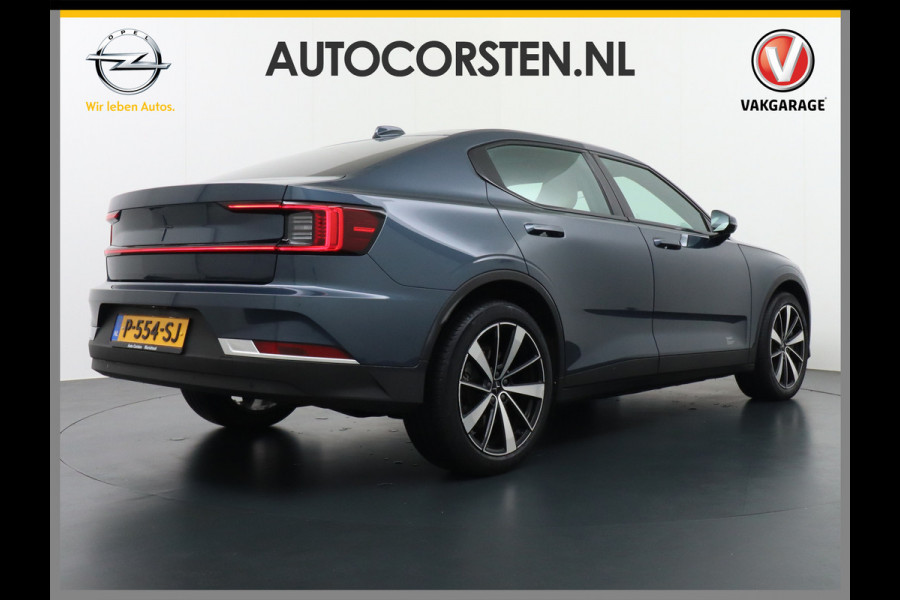 Polestar 2 LEDER Pano-dak Apple Carplay Android Camera Sleutelloos(-Telefoonsleutel) Park Assist PDC-a+v Adaptive-LED-Pixel Navi Ecc Keyles Connected-Drive Google Youtube WiFi-vb Single Motor Bluetooth Connected Verkeersbord detectie Rijstrooksensor met correctie Warmtepomp 1.500 Kg Trekvermogen Orig.NLse auto 55.000 nieuw!