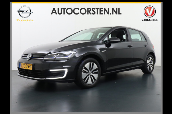 Volkswagen e-Golf adaptive Cruise Apple Carplay Android Navi-Pro Warmtepomp Climatronic Licht-Regensensor Parkeerhulp Led-koplamp Voorruit verw/ba Lmv 16" Pdc AEB Comfortstoelen