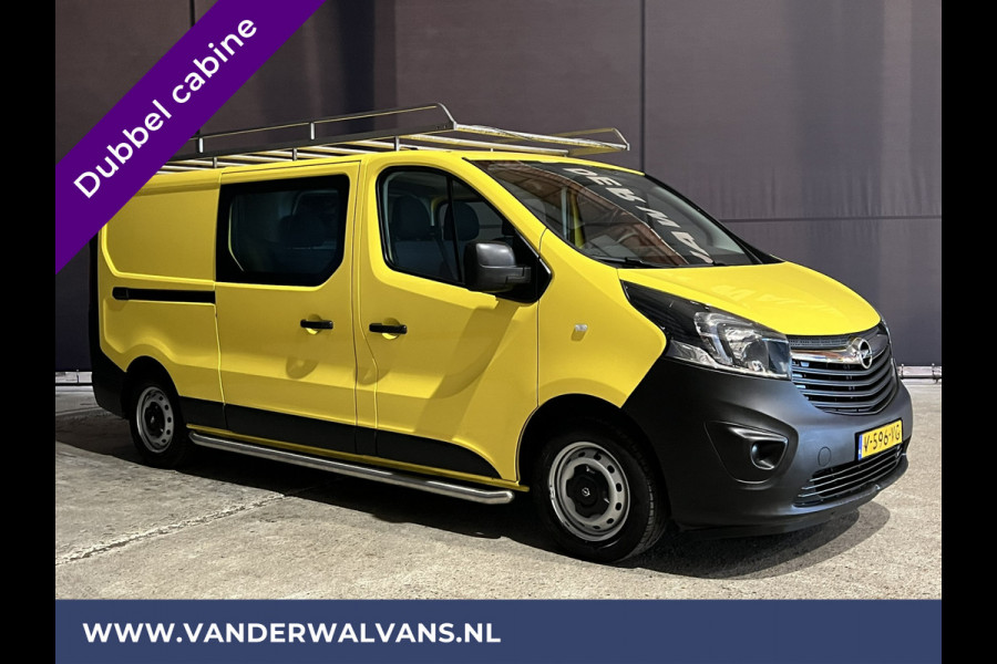 Opel Vivaro 1.6 CDTI 126pk L2H1 Dubbele cabine Euro6 Airco | 6-Zits | Trekhaak | Imperiaal Cruisecontrol, LED, Parkeersensoren, Sidebars