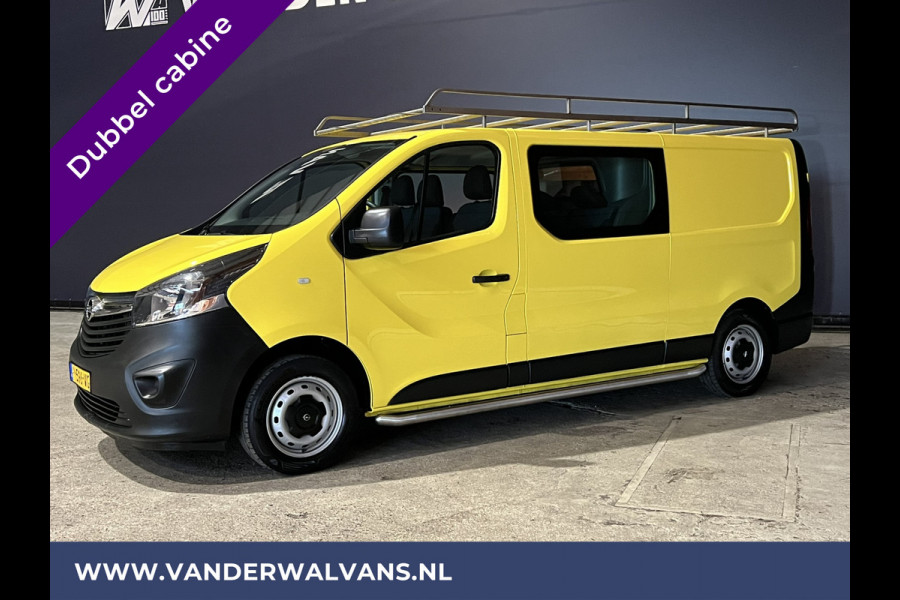 Opel Vivaro 1.6 CDTI 126pk L2H1 Dubbele cabine Euro6 Airco | 6-Zits | Trekhaak | Imperiaal Cruisecontrol, LED, Parkeersensoren, Sidebars