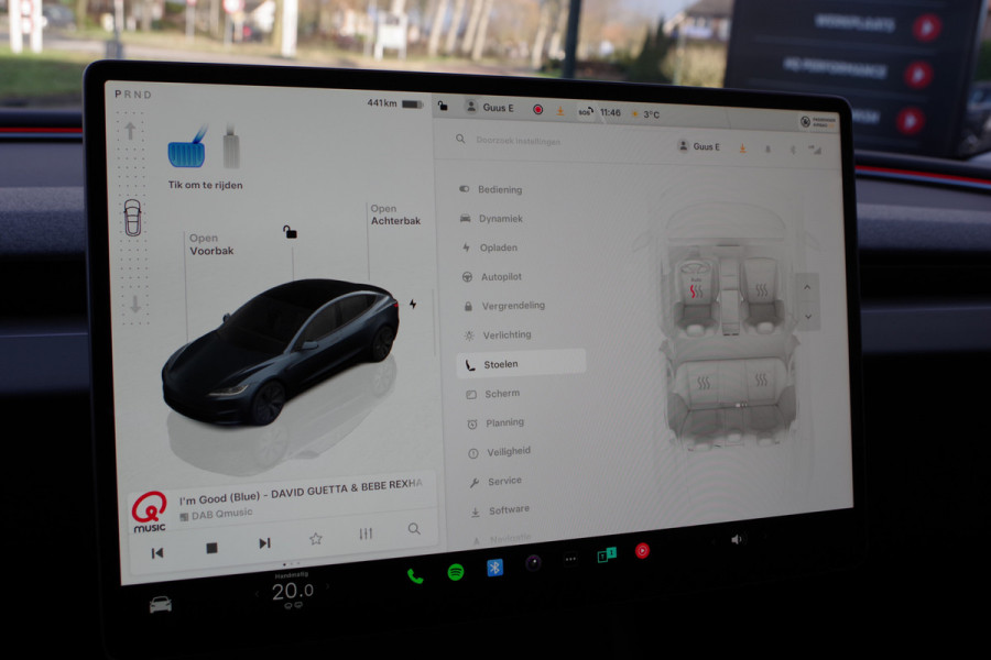 Tesla Model 3 Long Range RWD 78 kWh *PER-DIRECT LEVERBAAR*, Panoramadak, 4 x Stoelverwarming, Entertainment, 360 Camera