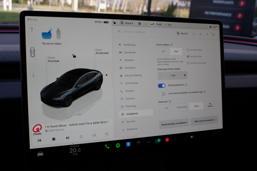 Tesla Model 3 Long Range RWD 78 kWh *PER-DIRECT LEVERBAAR*, Panoramadak, 4 x Stoelverwarming, Entertainment, 360 Camera