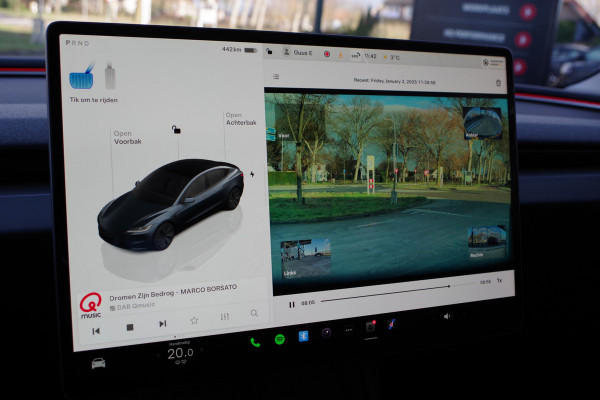 Tesla Model 3 Long Range RWD 78 kWh *PER-DIRECT LEVERBAAR*, Panoramadak, 4 x Stoelverwarming, Entertainment, 360 Camera