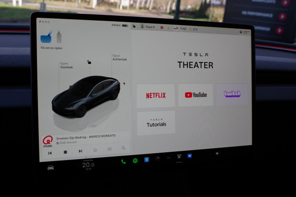 Tesla Model 3 Long Range RWD 78 kWh *PER-DIRECT LEVERBAAR*, Panoramadak, 4 x Stoelverwarming, Entertainment, 360 Camera