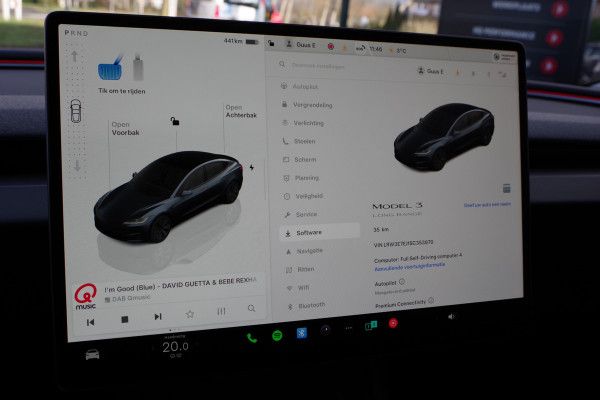 Tesla Model 3 Long Range RWD 78 kWh *PER-DIRECT LEVERBAAR*, Panoramadak, 4 x Stoelverwarming, Entertainment, 360 Camera