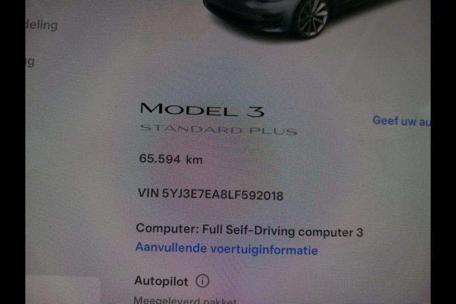 Tesla Model 3 Standard RWD Plus 60 kWh Autopilot+Full Self Driving Navi PDC VA Camera 19" LM Velgen