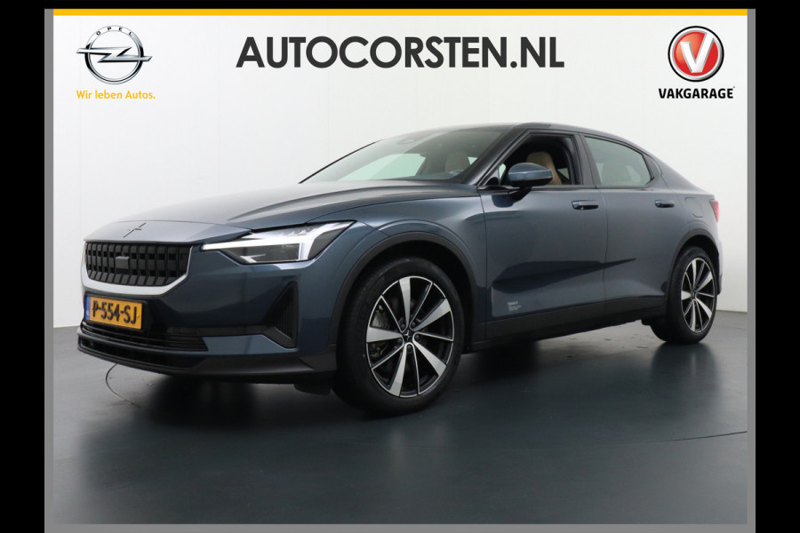 Polestar 2 LEDER Pano-dak Apple Carplay Android Camera Sleutelloos(-Telefoonsleutel) Park Assist PDC-a+v Adaptive-LED-Pixel Navi Ecc Keyles Connected-Drive Google Youtube WiFi-vb Single Motor Bluetooth Connected Verkeersbord detectie Rijstrooksensor met correctie Warmtepomp 1.500 Kg Trekvermogen Orig.NLse auto 55.000 nieuw!