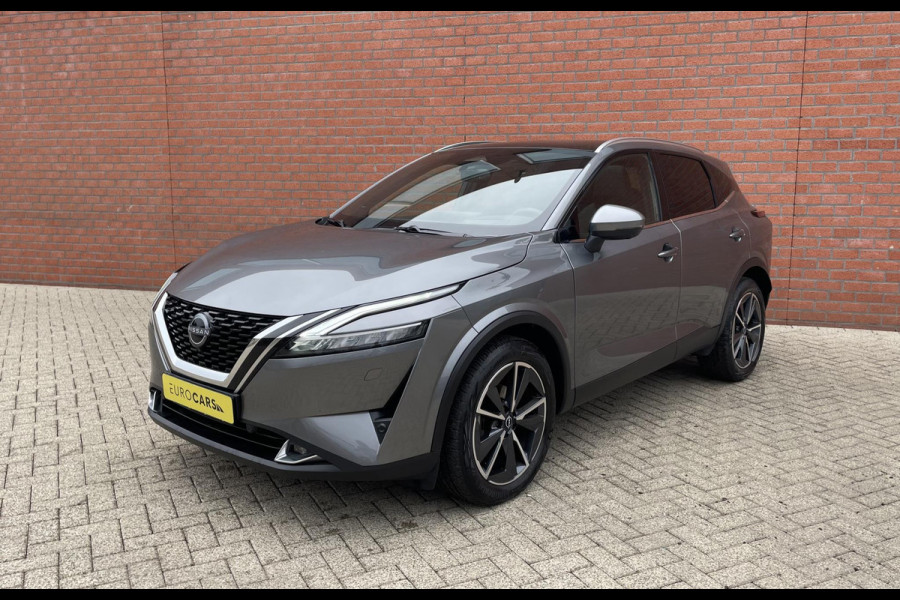 Nissan QASHQAI 1.3 MHEV DIG-T 158pk Xtronic Tekna+ | Navigatie | Apple Carplay/Android Auto | Parkeersensoren | 360 camera | Adaptive cruise control | Elektrisch panoramadak | Head-up Display | Blind Spot Assist | Elektrische achterklep | Elektrische bestuurderstoel | Stoel-en stuurverwarming | Ledverlichting | Climate Control