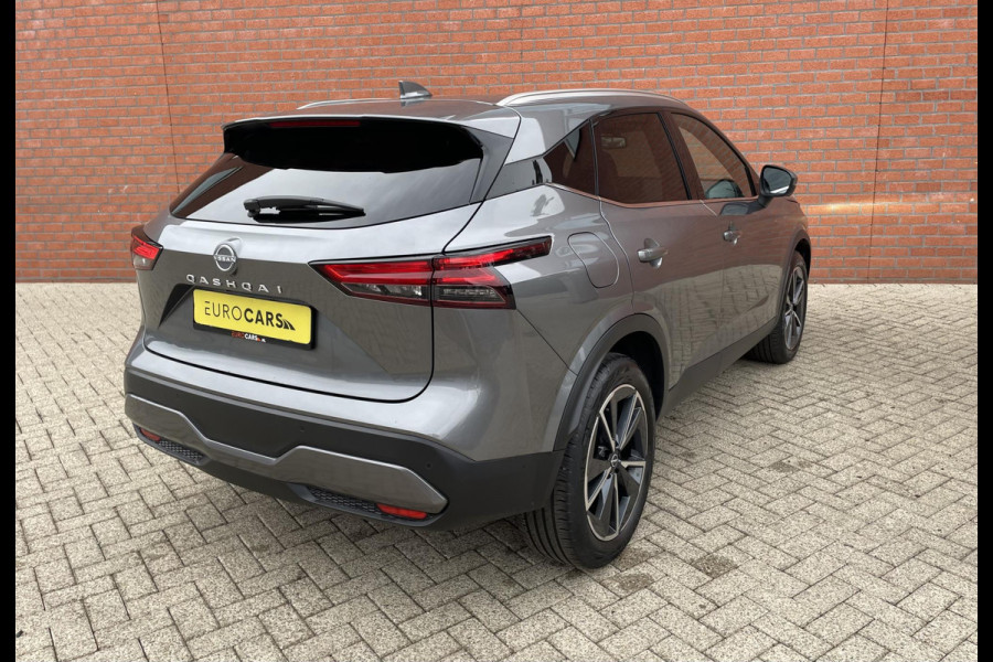 Nissan QASHQAI 1.3 MHEV DIG-T 158pk Xtronic Tekna+ | Navigatie | Apple Carplay/Android Auto | Parkeersensoren | 360 camera | Adaptive cruise control | Elektrisch panoramadak | Head-up Display | Blind Spot Assist | Elektrische achterklep | Elektrische bestuurderstoel | Stoel-en stuurverwarming | Ledverlichting | Climate Control