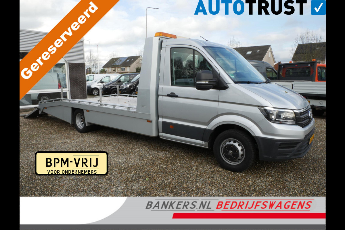 Volkswagen Crafter 2.0TDI 180PK, Dubbel Lucht, Airco, Tijhof opbouw, Oprijauto, Autotransporter luchtvering lier zwaaibalk