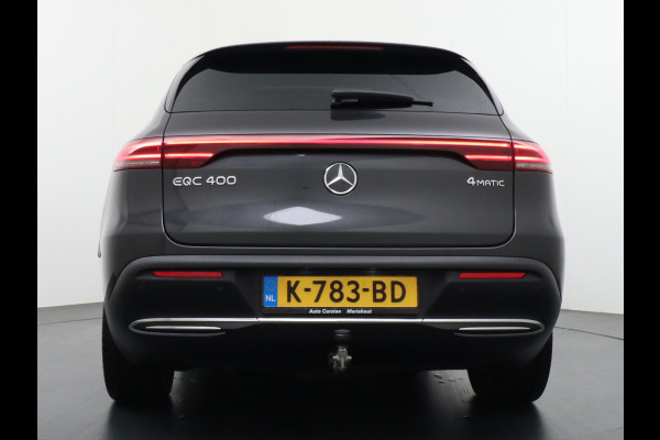 Mercedes-Benz EQC 400 4MATIC 80kWh 408pk 706Nm Leder Burmester® Luchtvering-a High Matrix Led El.Klep 20"lmv Connect20 Park-Assist 360°Camera Navi Air-balance pakket Distronic-plus Verkeersbord detectie Uitparkeer waarschuwing Thermatik E-call Keyless GO-Comfort pack Rij-assistentiepakket Plus Pre-Safe-system Zwarte-hemel Zit-comf.pack  Priv.Glass Keyless Chroompakket  Orig.NLse auto! 1800kg trekvermogen! Model 2021