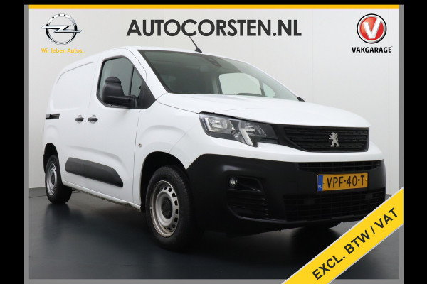 Peugeot Partner HDI 102pk Android Auto Apple Carplay Navi Airco Cruise Control Pdc DAB Bluetooth Carkit 1.5 BlueHDI Premium Schuifdeur Achterdeuren met ruit Connected Electr.ramen en Spiegels CV-Afstandbediend 1500kg trekvermogen!