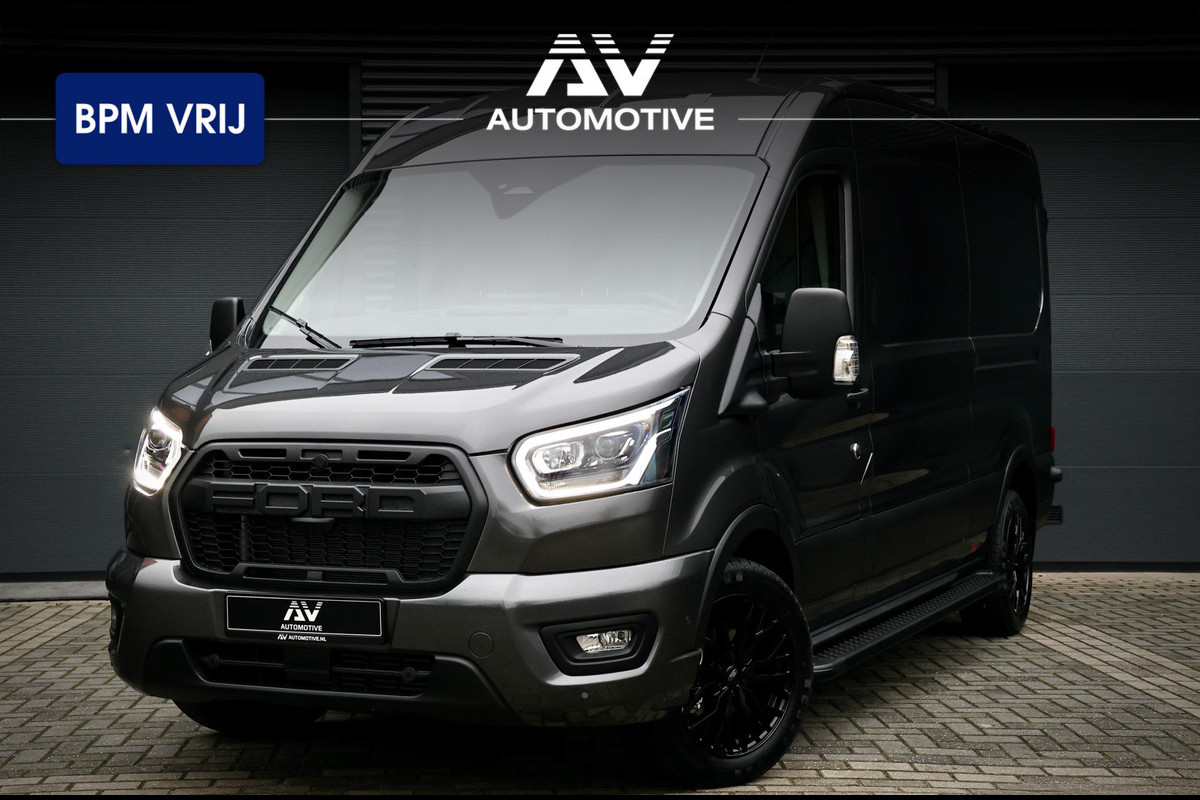 Ford Transit 350 2.0 TDCI L3H2 165PK AUT Limited | BPM VRIJ | 360 Camera | ACC | Navigatie | Bi-Xenon | Lane assist | BLIS | CarPlay | Trekhaak | 3-Zitter| Facelift model MY2025