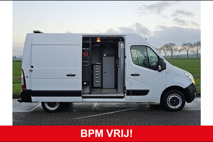 Opel Movano 2.3 CDTI BiTurbo L2H2 Start/Stop BPM vrij! werkplkaatsinr./servicewagen, airco, navi, pdc, 96 dkm.