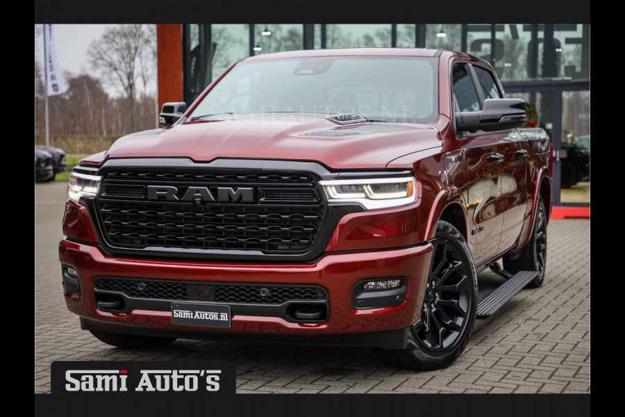 Dodge Ram 1500 LIMITED NIGHT 540PK 706 Nm 2025 | HIGH OUTPUT | XB9 | MASSAGE | BOM VOL | CREW CAB | DUBBELE CABINE | GRIJSKENTEKEN | DE MEEST LUXUEUZE en BEGEERDE Pick-up | VOORRAAD NR 2301 - 7424