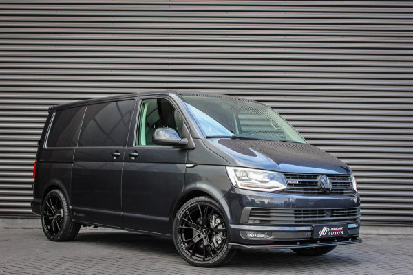 Volkswagen Transporter 2.0 TDI L1H1 4Motion Highline 199PK BLEU METALLIC / LEDEREN BEKLEDING / VERLAGING / NAVIGATIE / 3-ZITS