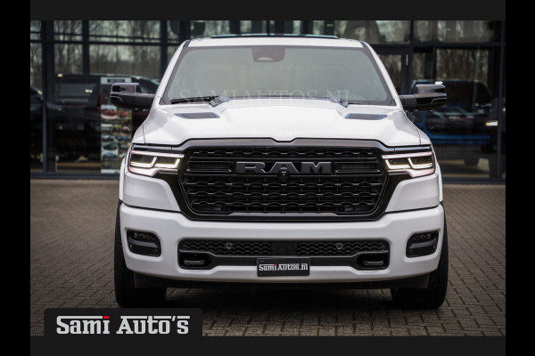 Dodge Ram 1500 LIMITED NIGHT H.O 540PK 706 Nm | XB9 | MASSAGE | BOM VOL | PWD IVORY | CREW CAB | DUBBELE CABINE | GRIJSKENTEKEN | DE MEEST LUXUEUZE en BEGEERDE Pick-up | VOORRAAD NR 2298 - 7479