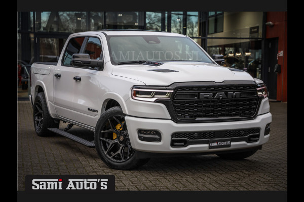 Dodge Ram 1500 LIMITED NIGHT H.O 540PK 706 Nm | XB9 | MASSAGE | BOM VOL | PWD IVORY | CREW CAB | DUBBELE CABINE | GRIJSKENTEKEN | DE MEEST LUXUEUZE en BEGEERDE Pick-up | VOORRAAD NR 2298 - 7479