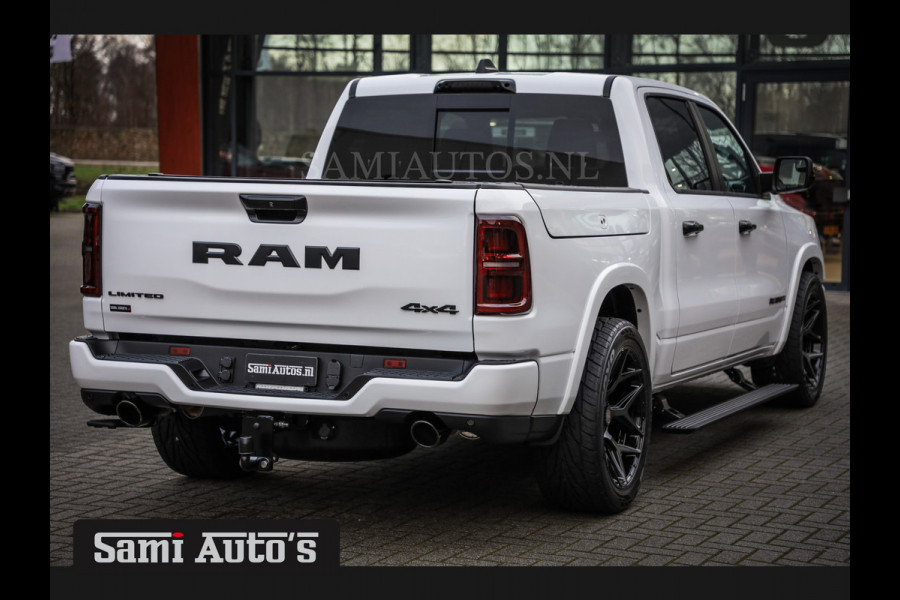 Dodge Ram 1500 LIMITED NIGHT H.O 540PK 706 Nm | XB9 | MASSAGE | BOM VOL | PWD IVORY | CREW CAB | DUBBELE CABINE | GRIJSKENTEKEN | DE MEEST LUXUEUZE en BEGEERDE Pick-up | VOORRAAD NR 2298 - 7479