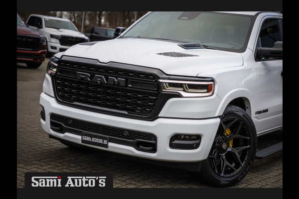 Dodge Ram 1500 LIMITED NIGHT H.O 540PK 706 Nm | XB9 | MASSAGE | BOM VOL | PWD IVORY | CREW CAB | DUBBELE CABINE | GRIJSKENTEKEN | DE MEEST LUXUEUZE en BEGEERDE Pick-up | VOORRAAD NR 2298 - 7479