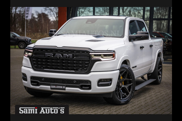 Dodge Ram 1500 LIMITED NIGHT H.O 540PK 706 Nm | XB9 | MASSAGE | BOM VOL | PWD IVORY | CREW CAB | DUBBELE CABINE | GRIJSKENTEKEN | DE MEEST LUXUEUZE en BEGEERDE Pick-up | VOORRAAD NR 2298 - 7479