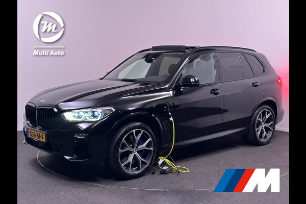 BMW X5 xDrive45e M Sport Plug In Hybrid 394pk INCL BTW PHEV | Panodak | Trekhaak af fabriek | Adaptive Cruise | Laser LED | Head Up | 21"L.M | Carbonpakket |