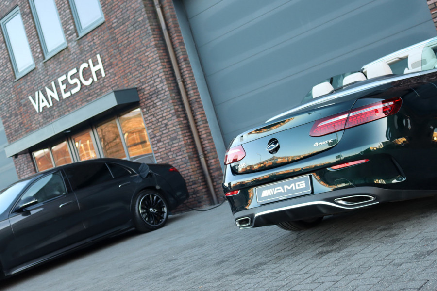 Mercedes-Benz E-Klasse Cabrio 450 4MATIC AMG Line Aut9 | Airmatic | Distronic+ | Carbon | Stoelventilatie | Verwarmd Stuurwiel | Burmester | HUD | Airscarf | Soft-Close | Memory | Massage |