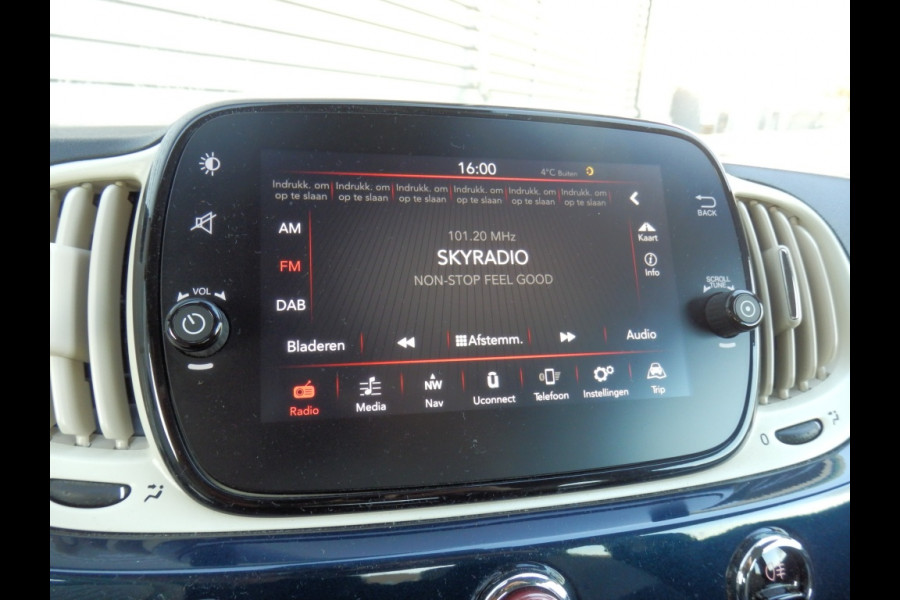 Fiat 500 1.2 Lounge | Apple Carpl. /Andr. Auto | Navigatie | Pdc |