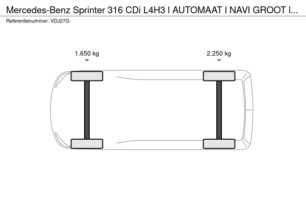 Mercedes-Benz Sprinter 316 CDi L4H3 l AUTOMAAT l NAVI GROOT l 360 CAMERA l TREKHAAK