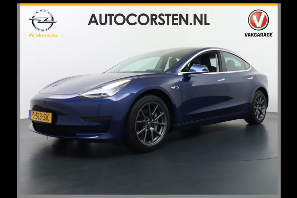 Tesla Model 3 SR+60kWh 326PK AutoPilot FSD-v.b Premium-Luidsprekers Leer PanoDak Adaptive cruise 18" Camera's Elektr.-Stuur+Stoelen+Spiegels+G Ecc Navigatiesysteem full map LED-a+v Comfortstoel(en) ACC Dual-ECC DAB Voorverwarmen interieur via App Keyless via Telefoonsleutel One-Pedal-Drive Orig. nlse auto  1e eigenaar