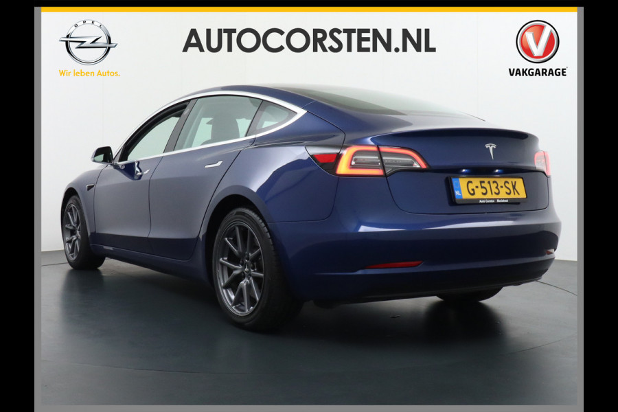 Tesla Model 3 SR+60kWh 326PK AutoPilot FSD-v.b Premium-Luidsprekers Leer PanoDak Adaptive cruise 18" Camera's Elektr.-Stuur+Stoelen+Spiegels+G Ecc Navigatiesysteem full map LED-a+v Comfortstoel(en) ACC Dual-ECC DAB Voorverwarmen interieur via App Keyless via Telefoonsleutel One-Pedal-Drive Orig. nlse auto  1e eigenaar