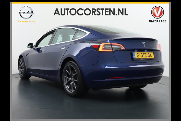 Tesla Model 3 SR+60kWh 326PK AutoPilot FSD-v.b Premium-Luidsprekers Leer PanoDak Adaptive cruise 18" Camera's Elektr.-Stuur+Stoelen+Spiegels+G Ecc Navigatiesysteem full map LED-a+v Comfortstoel(en) ACC Dual-ECC DAB Voorverwarmen interieur via App Keyless via Telefoonsleutel One-Pedal-Drive Orig. nlse auto  1e eigenaar