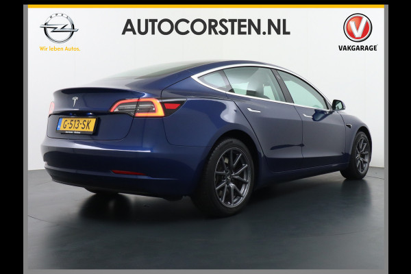 Tesla Model 3 SR+60kWh 326PK AutoPilot FSD-v.b Premium-Luidsprekers Leer PanoDak Adaptive cruise 18" Camera's Elektr.-Stuur+Stoelen+Spiegels+G Ecc Navigatiesysteem full map LED-a+v Comfortstoel(en) ACC Dual-ECC DAB Voorverwarmen interieur via App Keyless via Telefoonsleutel One-Pedal-Drive Orig. nlse auto  1e eigenaar