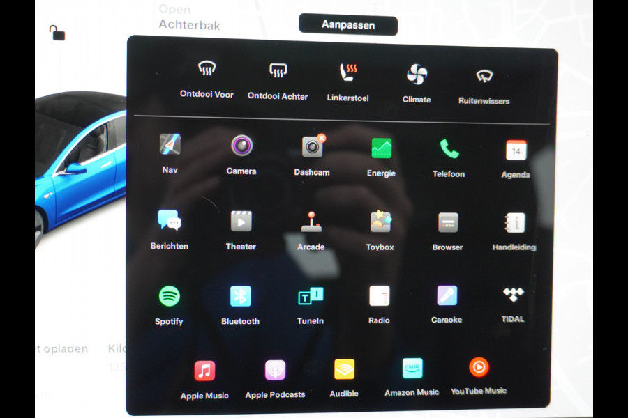 Tesla Model 3 SR+60kWh 326PK AutoPilot FSD-v.b Premium-Luidsprekers Leer PanoDak Adaptive cruise 18" Camera's Elektr.-Stuur+Stoelen+Spiegels+G Ecc Navigatiesysteem full map LED-a+v Comfortstoel(en) ACC Dual-ECC DAB Voorverwarmen interieur via App Keyless via Telefoonsleutel One-Pedal-Drive Orig. nlse auto  1e eigenaar