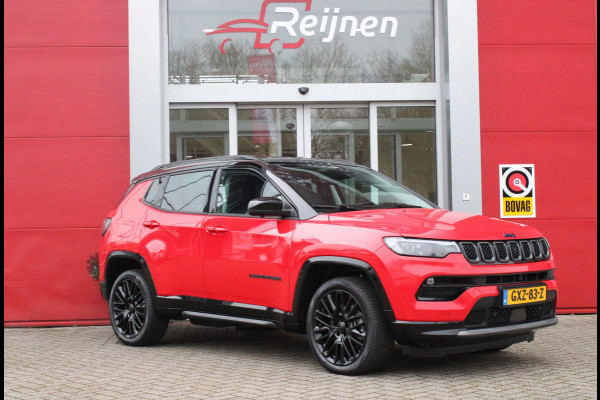 Jeep Compass 4xe SUMMIT 240PK PHEV AUTOMAAT | NAVIGATIE 10,25 "TOUCHSCREEN | APPLE CARPLAY/ANDROID AUTO | 360° CAMERA | DODEHOEK DETECTIE |ALPINE PREMIUM AUDIO | DAB+ RADIO | CLIMATE CONTROL | 19"GLOSS BLACK LICHTMETALEN VELGEN | ADAPTIVE / CRUISE CONTROL | DIGITAAL INSTRUMENTENPANEEL | LEDEREN BEKLEDING | VOORSTOELEN VERWARMD | STUUR VERWARMING ||ELEKTRISCH BEDIENBARE ACHTERKLEP | FULL LED KOPLAMPEN | LED MISTLAMPEN / BOCHTVERLICHTING | KEYLESS ENTRY & START | DRAADLOOS LADEN |