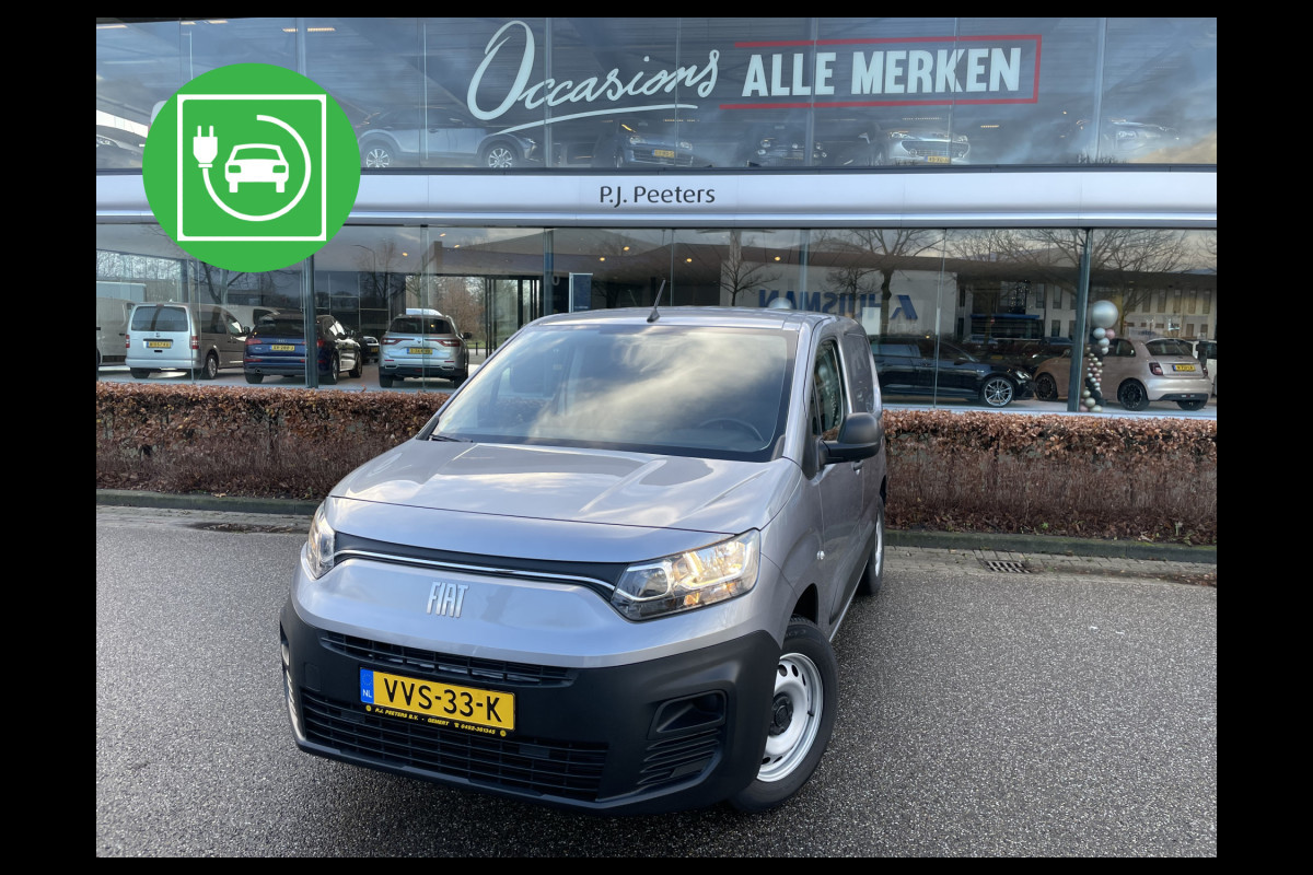 Fiat E-Doblò 136 L1 50 kWh Airco - Cruise control - ParkS-A - Radio - USB - CD+AB - Ramen E-VZ - L-Steun - Zijschuifd-R - Laadvloer - Tussenschot-V