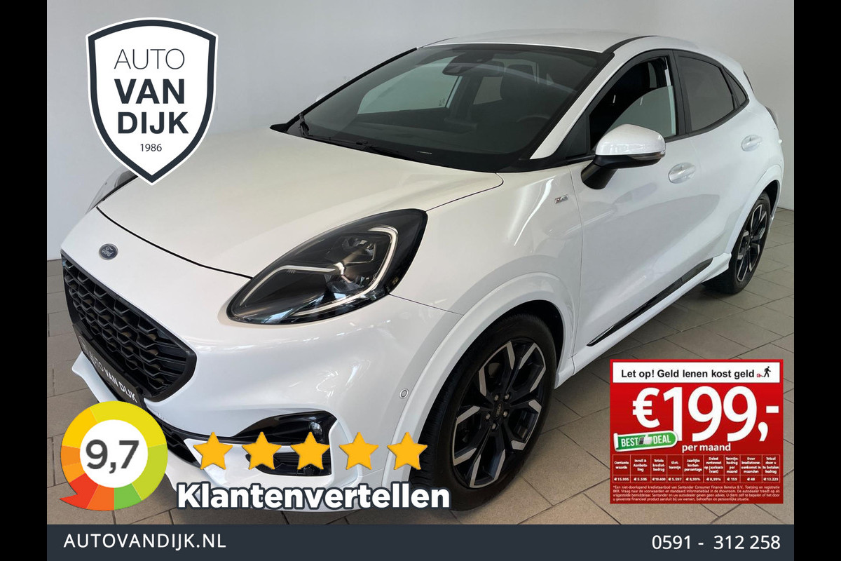 Ford Puma 1.0 EcoBoost Hybrid ST-Line X First Edition 125PK AIRCO CLIMA NAVI APPLE CARPLAY CAM STOELVERW STUURVERW BO SOUND